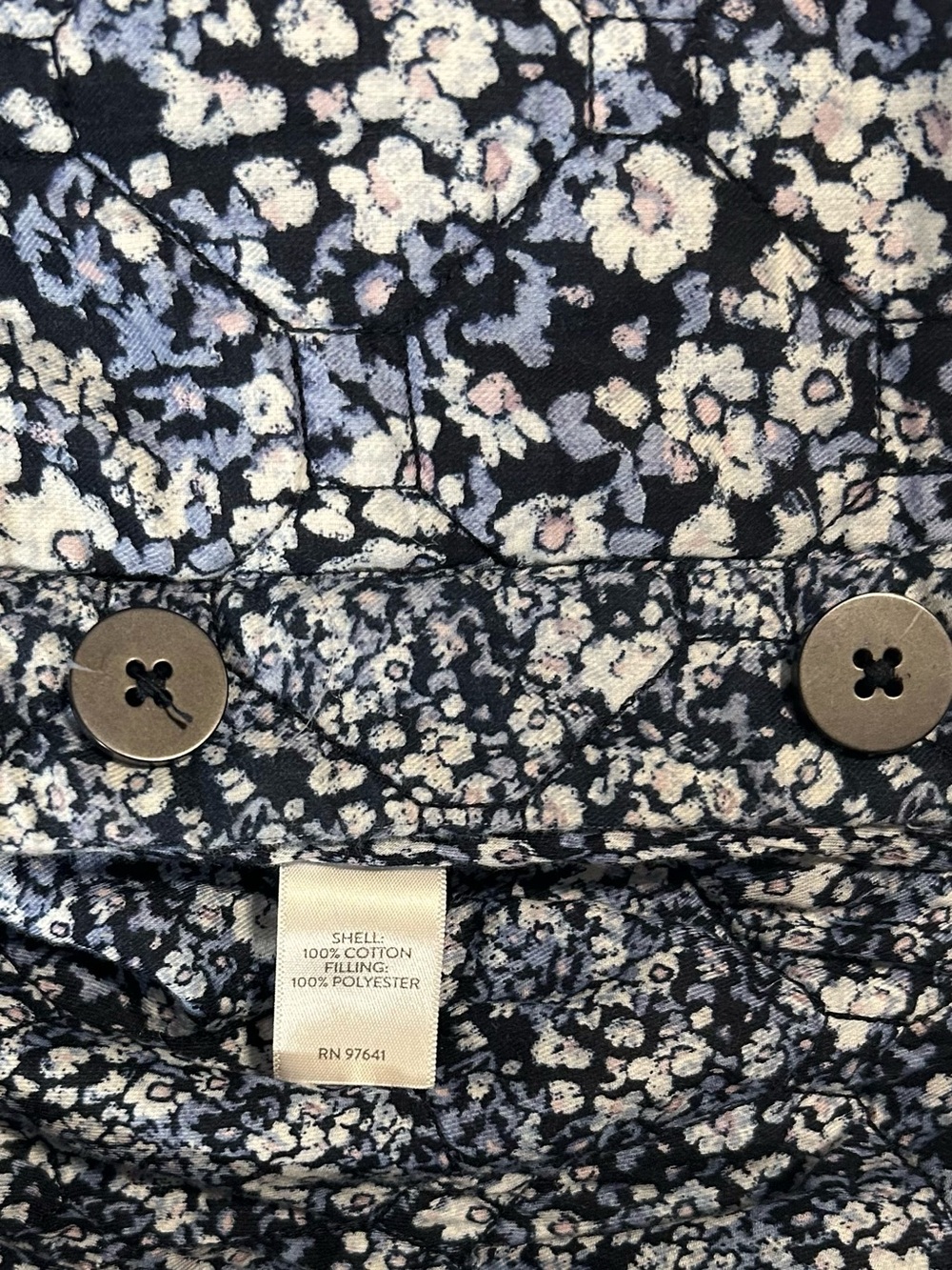 J.Jill Blue & White Floral Button-Up Cardigan Size M - Picture 7 of 7